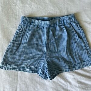 Z Supply High Waist Blue Shorts